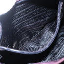 PRADA Hand Bag Nylon Metal Purple Gold Auth 155415-21