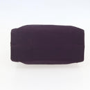 PRADA Hand Bag Nylon Metal Purple Gold Auth 155415-5