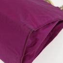 PRADA Hand Bag Nylon Metal Purple Gold Auth 155416-15