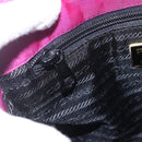 PRADA Hand Bag Nylon Metal Purple Gold Auth 155416-18