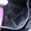 PRADA Hand Bag Nylon Metal Purple Gold Auth 155416-21