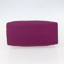 PRADA Hand Bag Nylon Metal Purple Gold Auth 155416-5