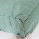 PRADA Chain Shoulder Bag Nylon Gold Light green Auth 155417-12