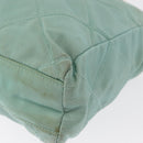 PRADA Chain Shoulder Bag Nylon Gold Light green Auth 155417-13