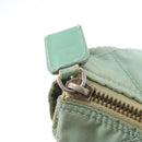 PRADA Chain Shoulder Bag Nylon Gold Light green Auth 155417-15