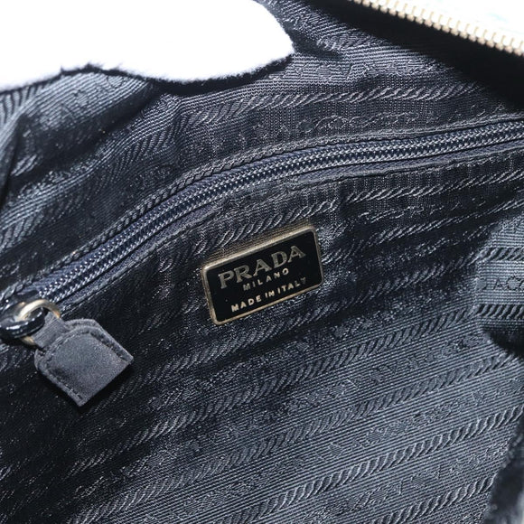 PRADA Chain Shoulder Bag Nylon Gold Light green Auth 155417