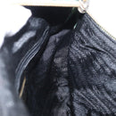 PRADA Chain Shoulder Bag Nylon Gold Light green Auth 155417-18