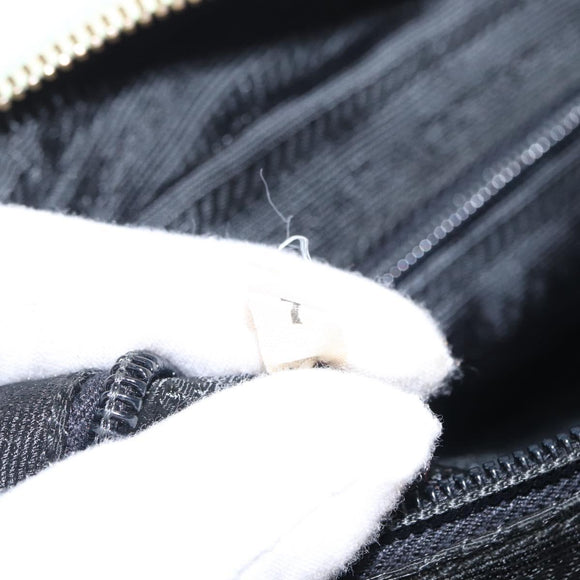 PRADA Chain Shoulder Bag Nylon Gold Light green Auth 155417