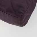 PRADA Chain Shoulder Bag Nylon Purple Gold Auth 155418-15