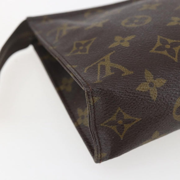 LOUIS VUITTON Monogram Poche Toilette 19 Pouch M47544 LV Auth 155420