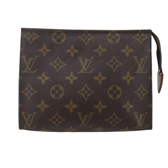 LOUIS VUITTON Monogram Poche Toilette 19 Pouch M47544 LV Auth 155420