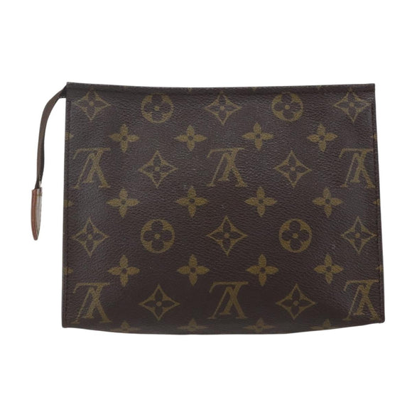 LOUIS VUITTON Monogram Poche Toilette 19 Pouch M47544 LV Auth 155420