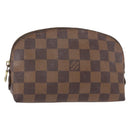 LOUIS VUITTON Damier Ebene Pochette Cosmetic PM Pouch N47516 LV Auth 155421-1