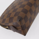 LOUIS VUITTON Damier Ebene Pochette Cosmetic PM Pouch N47516 LV Auth 155421-15