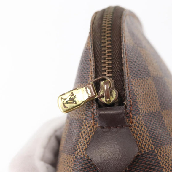 LOUIS VUITTON Damier Ebene Pochette Cosmetic PM Etui N47516 LV Auth 155421