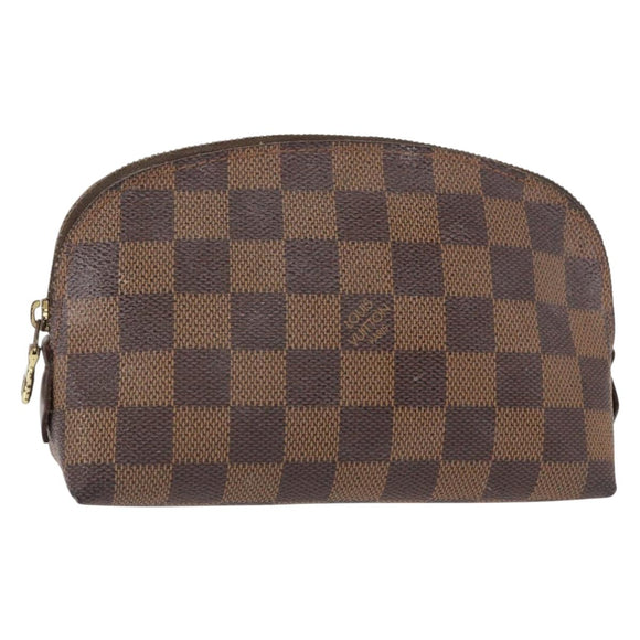 LOUIS VUITTON Damier Ebene Pochette Cosmetic PM Etui N47516 LV Auth 155421