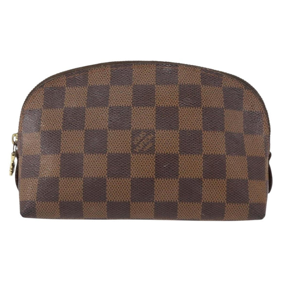 LOUIS VUITTON Damier Ebene Pochette Cosmetic PM Etui N47516 LV Auth 155421
