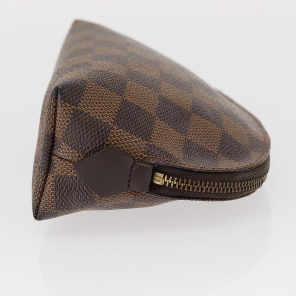 LOUIS VUITTON Damier Ebene Pochette Cosmetic PM Pouch N47516 LV Auth 155421