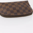 LOUIS VUITTON Damier Ebene Pochette Cosmetic PM Pouch N47516 LV Auth 155421-5