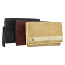 CARTIER Burberry Cartier Trotter Canvas Bag Leather 3 Set Black Auth 155423-1