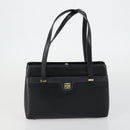 GIVENCHY Chain Bag Leather 2 Set White Black Auth 155424-2