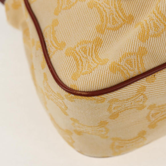 CELINE Paris Macadam Canvas Hand Bag Yellow Auth 155452V