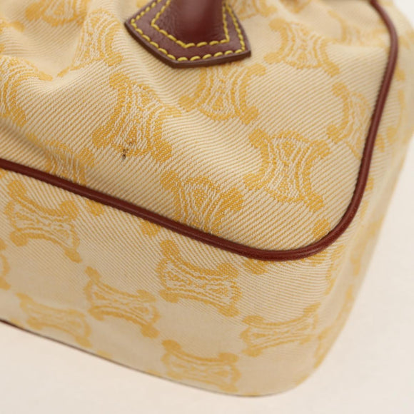 CELINE Paris Macadam Canvas Hand Bag Yellow Auth 155452V