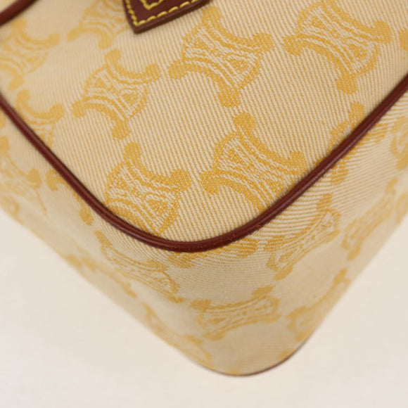 CELINE Paris Macadam Canvas Hand Bag Yellow Auth 155452V