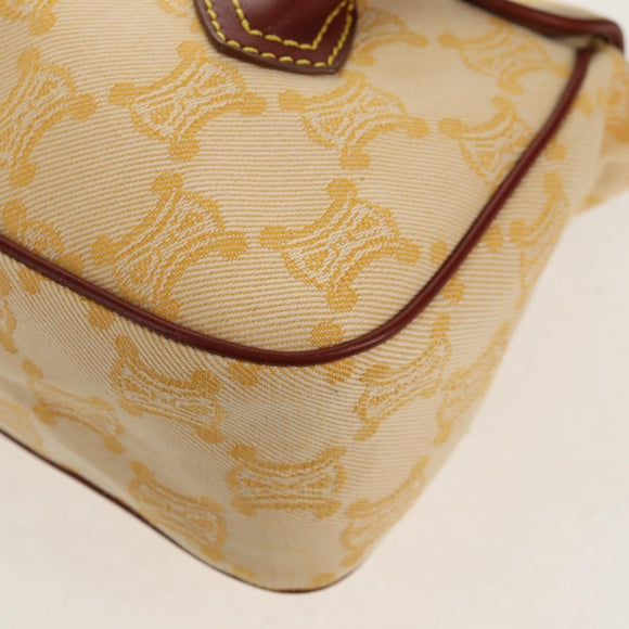 CELINE Paris Macadam Canvas Hand Bag Yellow Auth 155452V