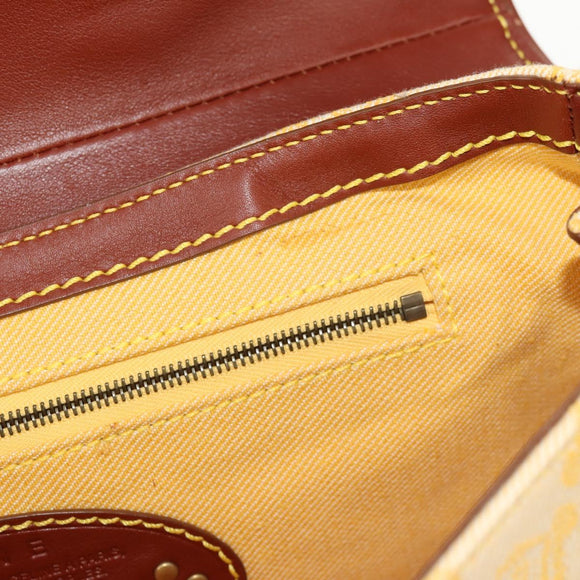 CELINE Paris Macadam Canvas Hand Bag Yellow Auth 155452V