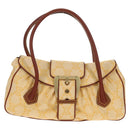 CELINE Paris Macadam Canvas Hand Bag Yellow Auth 155452V-2