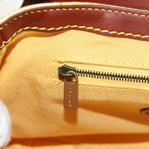 CELINE Paris Macadam Canvas Hand Bag Yellow Auth 155452V
