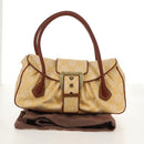 CELINE Paris Macadam Canvas Hand Bag Yellow Auth 155452V-25