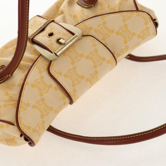 CELINE Paris Macadam Canvas Hand Bag Yellow Auth 155452V