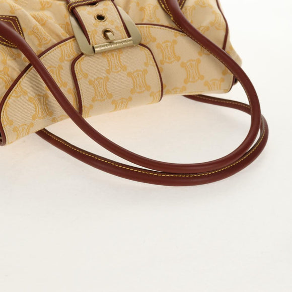 CELINE Paris Macadam Canvas Hand Bag Yellow Auth 155452V