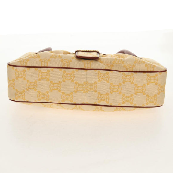 CELINE Paris Macadam Canvas Hand Bag Yellow Auth 155452V