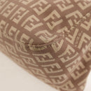 FENDI Zucchino Canvas Mini Mamma Baguette Shoulder Bag Pink Gold Auth 155455V-15