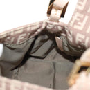 FENDI Zucchino Canvas Mini Mamma Baguette Shoulder Bag Pink Gold Auth 155455V-21