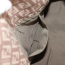 FENDI Zucchino Canvas Mini Mamma Baguette Shoulder Bag Pink Gold Auth 155455V-23