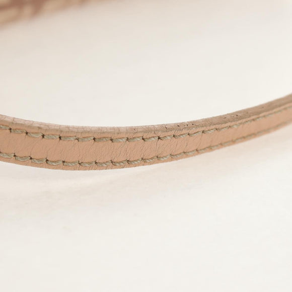 FENDI Zucchino Canvas Mini Mamma Baguette Shoulder Bag Pink Gold Auth 155455V