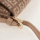 FENDI Zucchino Canvas Mini Mamma Baguette Shoulder Bag Pink Gold Auth 155455V-9