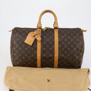 LOUIS VUITTON Monogram Keepall 45 Boston Bag M41428 LV Auth 155458V-12