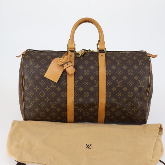 LOUIS VUITTON Monogram Keepall 45 Boston Bag M41428 LV Auth 155458V