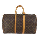 LOUIS VUITTON Monogram Keepall 45 Boston Bag M41428 LV Auth 155458V-2