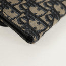 Christian Dior Trotter Canvas Oblique Wallet Navy Gold Auth 155462M-10