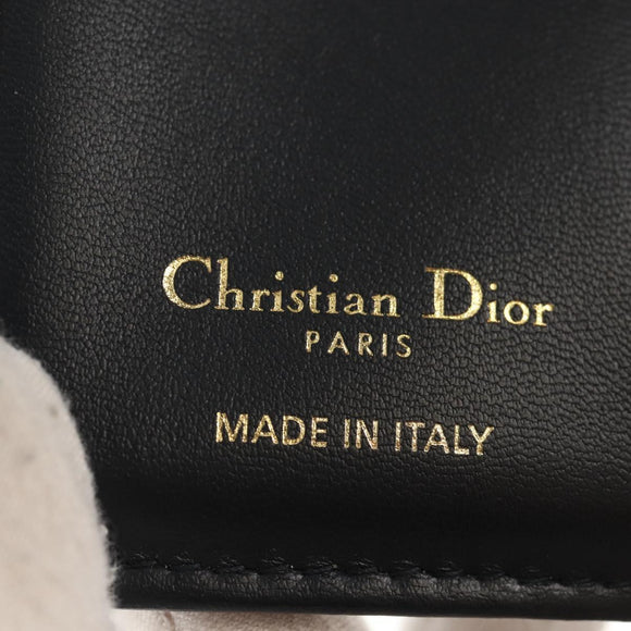 Christian Dior Trotter Canvas Oblique Wallet Navy Gold Auth 155462M