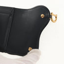 Christian Dior Trotter Canvas Oblique Wallet Navy Gold Auth 155462M-18