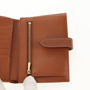 CELINE Triomphe Compact Wallet PVC White Gold Auth 155467M-17