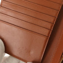 CELINE Triomphe Compact Wallet PVC White Gold Auth 155467M-18