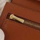 CELINE Triomphe Compact Wallet PVC White Gold Auth 155467M-19